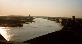 View from high point of the ride -- Savannah River Bridge